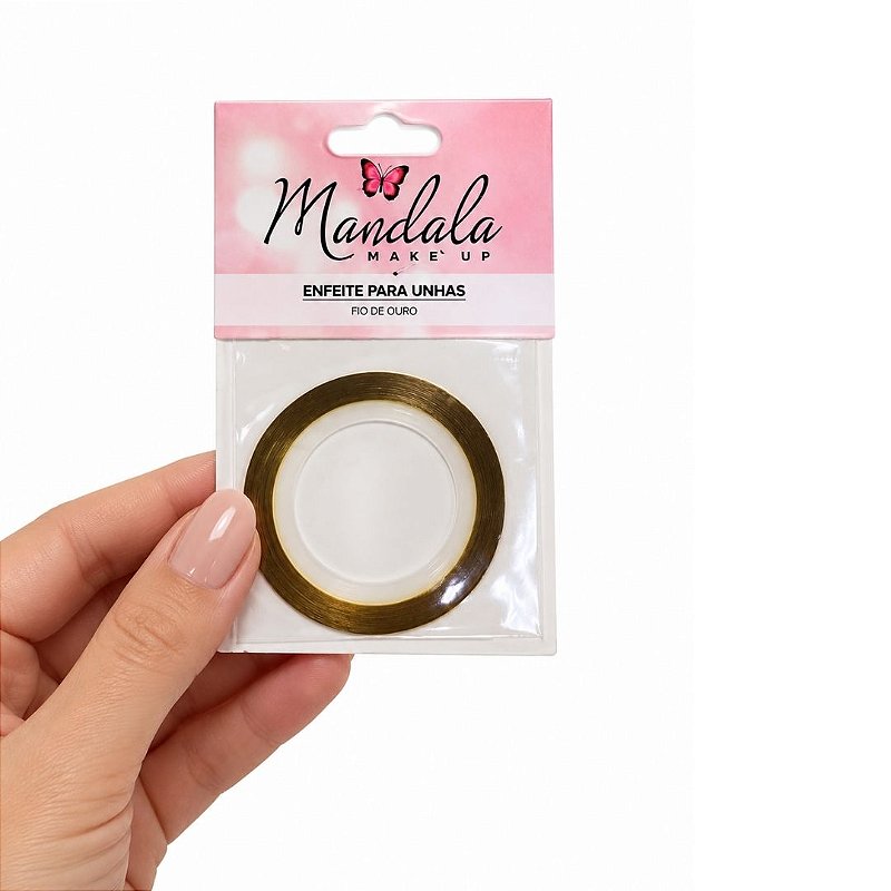 Enfeite para Unhas Fio de Ouro Mandala DF-3159
