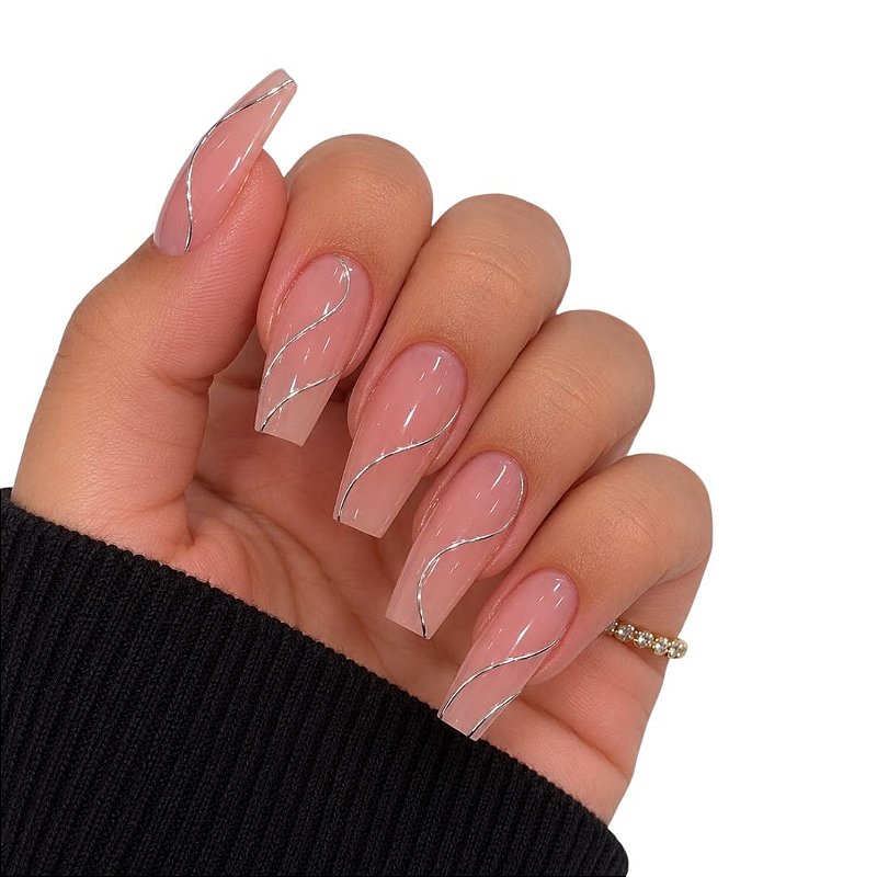 Enfeite para Unhas Fio de Prata Mandala DF-3160