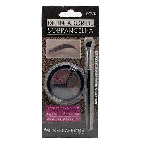 Kit Delineador de Sobrancelha Bella Femme BF10022 - Kit c/ 06 unid