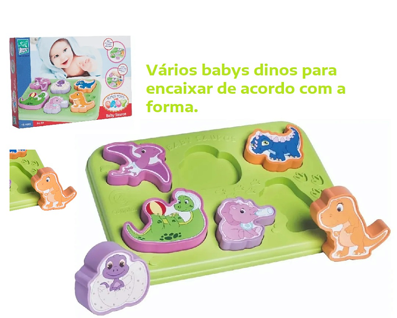 Brinquedo Ache e Encaixe Baby Sauros