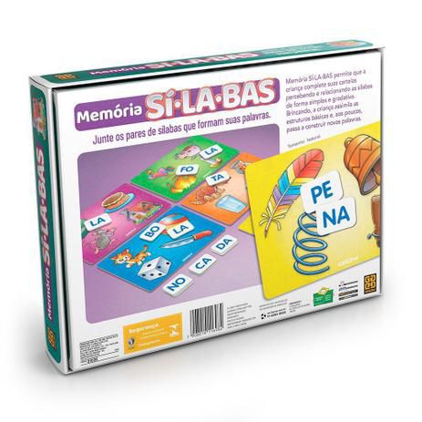 Jogo Memória Sílabas