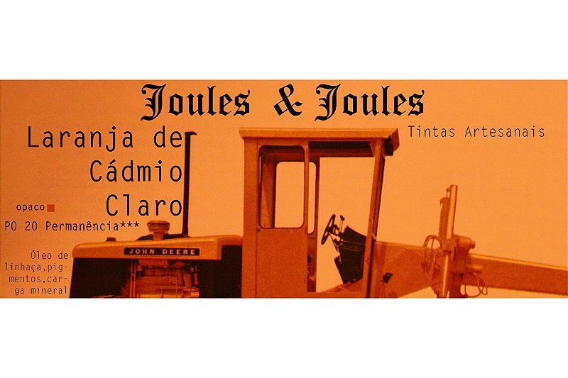 08.p. Pigmento LARANJA DE CADMIO CLARO Joules & Joules