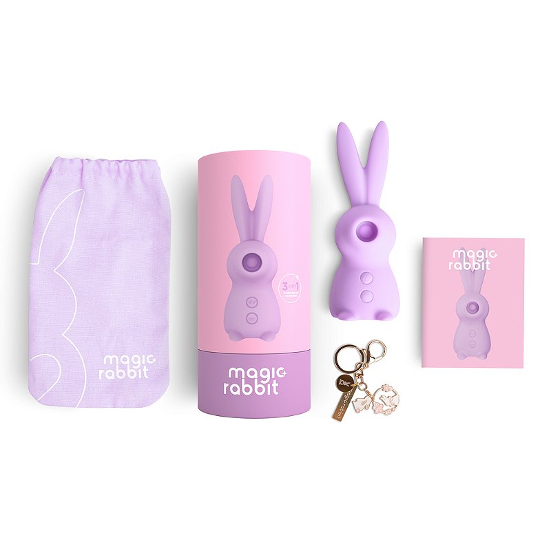Estimulador de Clitóris Recarregável Magic Rabbit 3 em 1 - Lilás