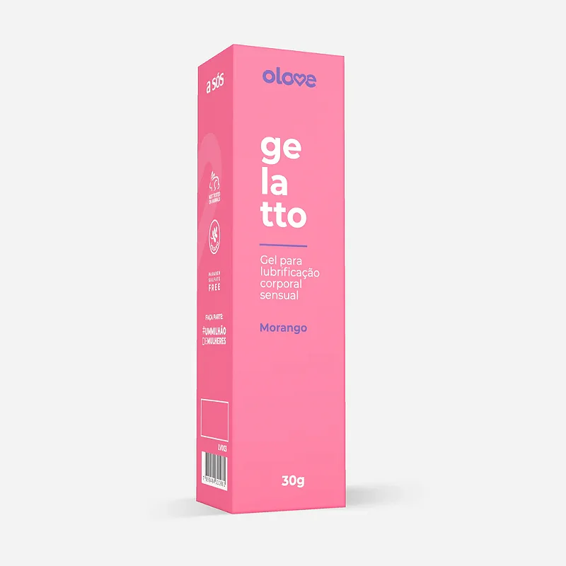 Gel Lubrificante Beijável Olove Gelatto - Morango 30g