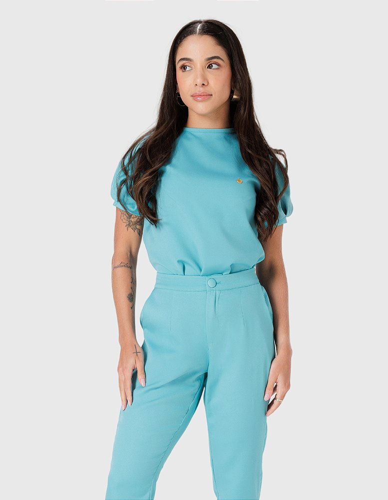 Scrub Feminino Hortênsia Verde Tiffany — foto 1