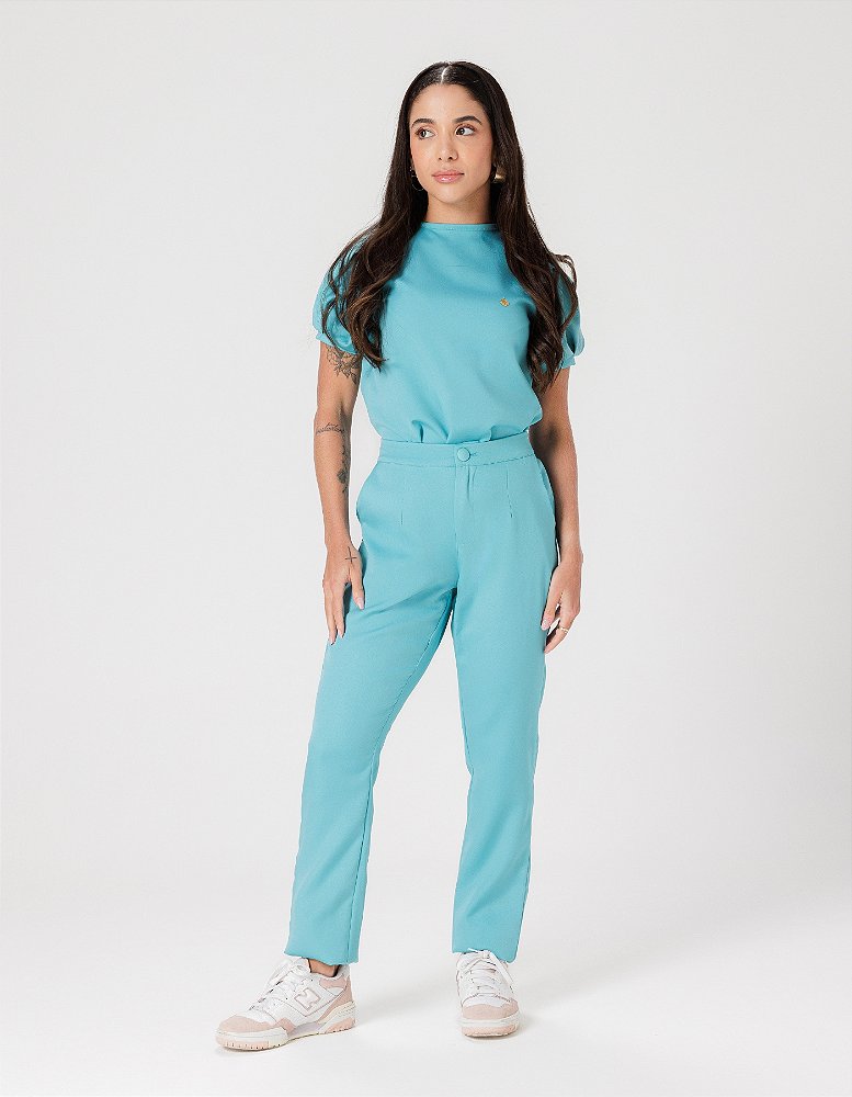Scrub Feminino Hortênsia Verde Tiffany — foto 2