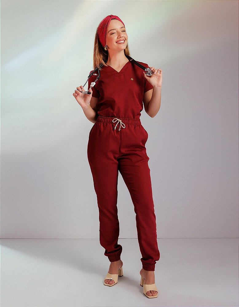 Scrub Feminino Gérbera Vinho — foto 6