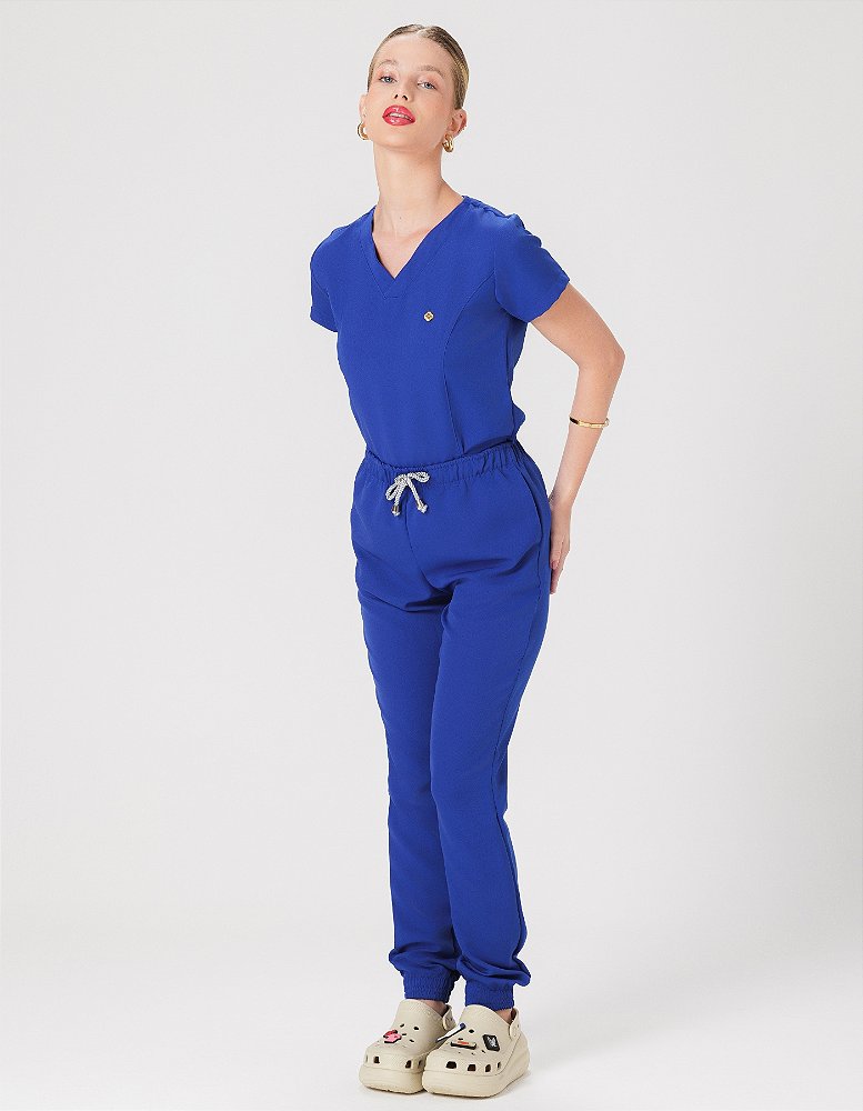 Scrub Feminino Gérbera Azul Royal — foto 4