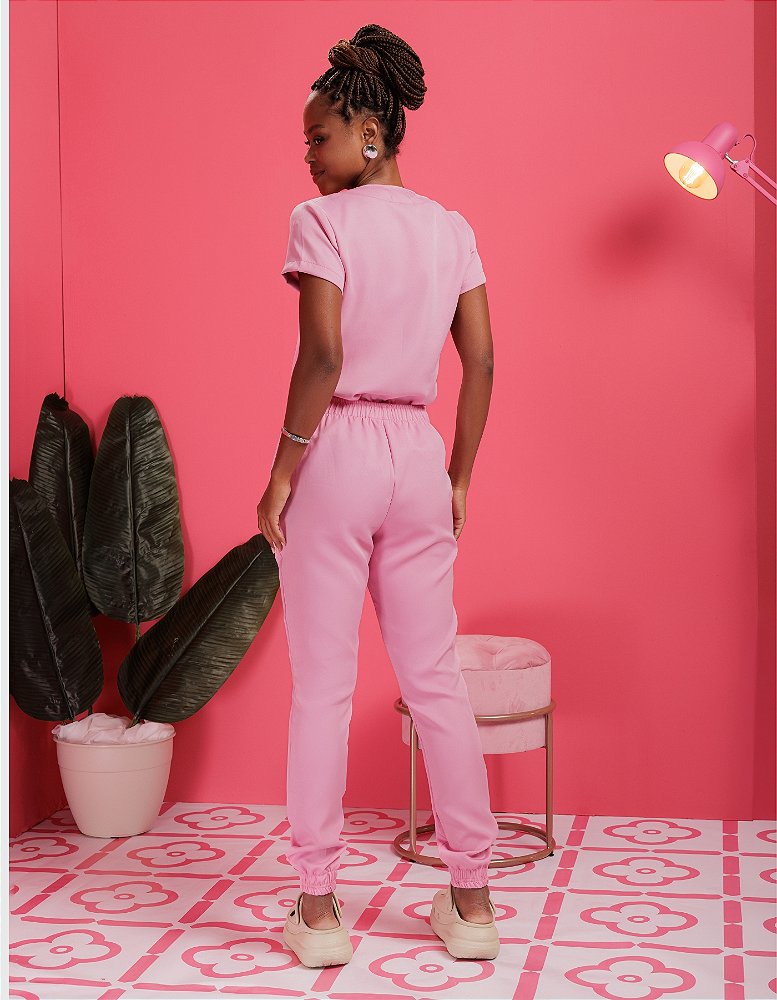 Scrub Feminino Gérbera Rosa Claro — foto 4