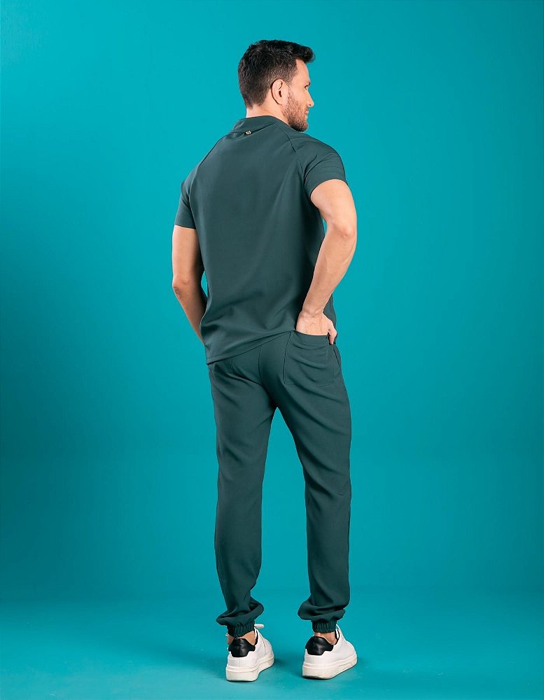 Scrub Masculino Ônix Verde Petróleo — foto 5