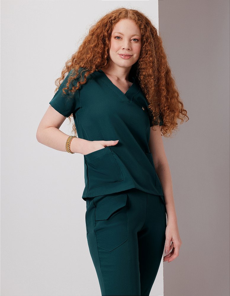 Scrub Feminino Sophia Verde Petróleo — foto 3