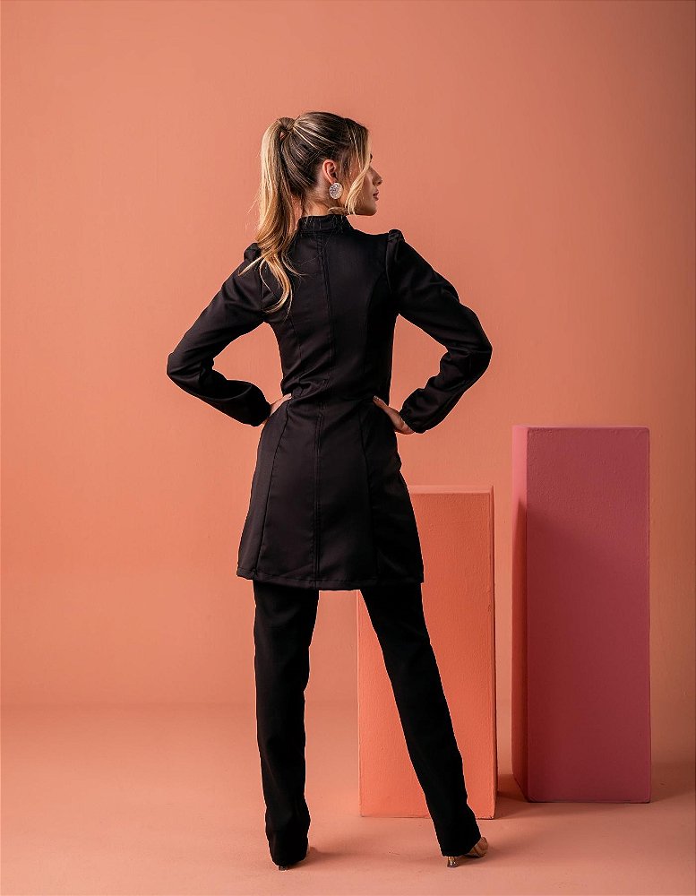 Jaleco Feminino Liza Preto — foto 5