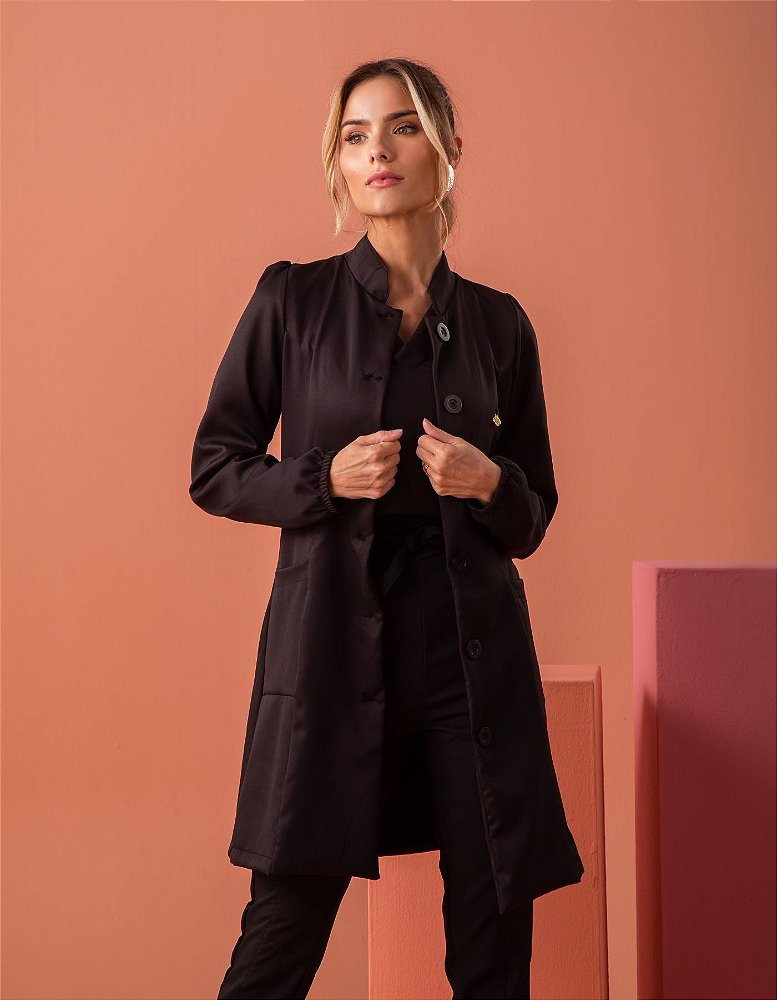 Jaleco Feminino Liza Preto — foto 3