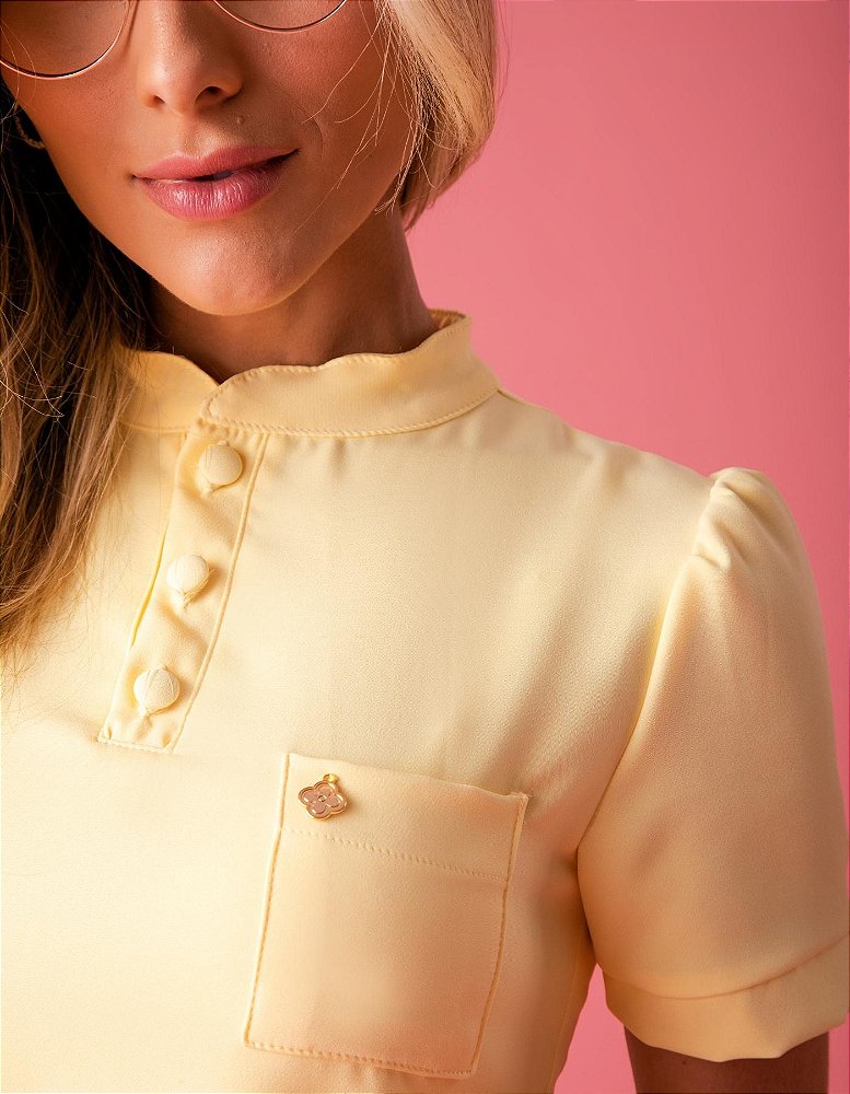 Scrub Feminino Emily Amarelo Banana — foto 7