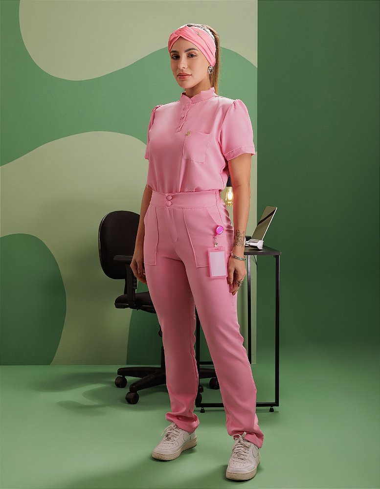 Scrub Feminino Emily Rosa Chiclete — foto 4