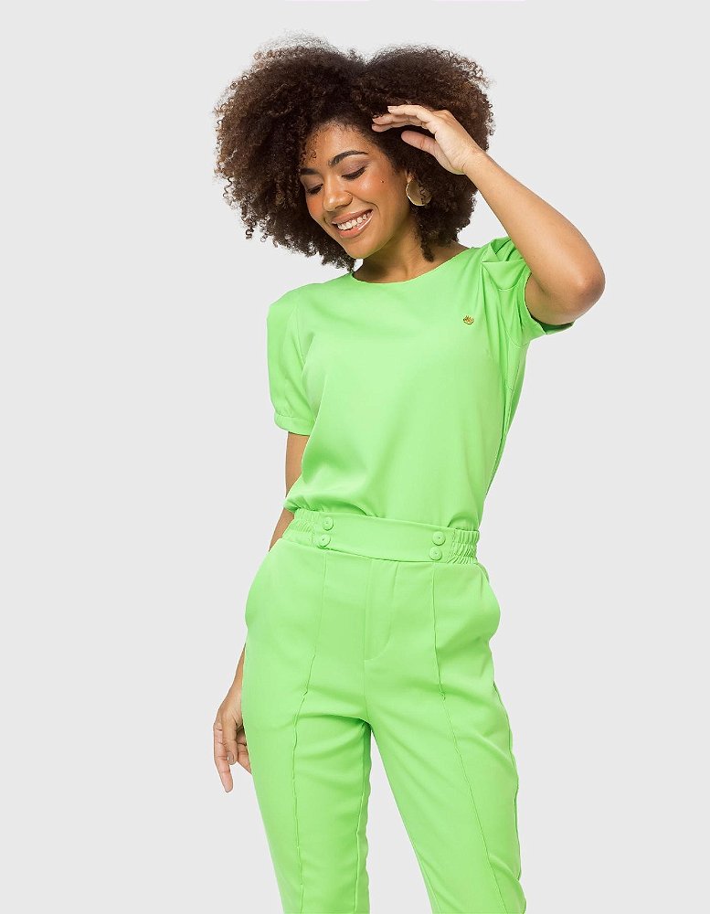 Scrub Feminino Selena Verde Limão — foto 1