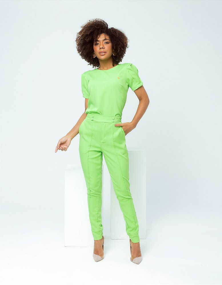 Scrub Feminino Selena Verde Limão — foto 6