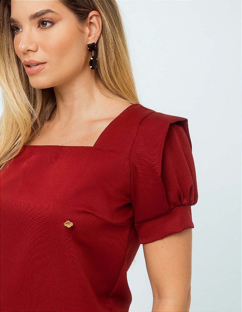 Scrub Feminino Sarah Bordô — foto 2