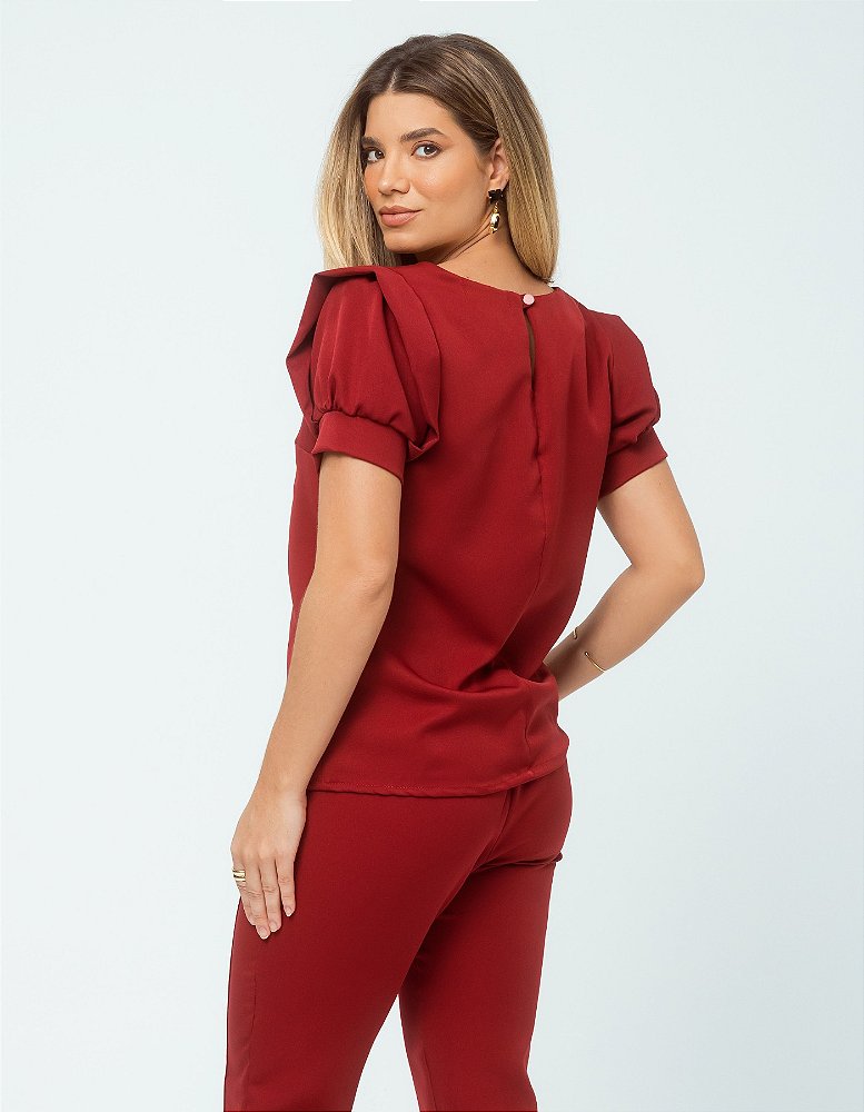 Scrub Feminino Sarah Bordô — foto 6