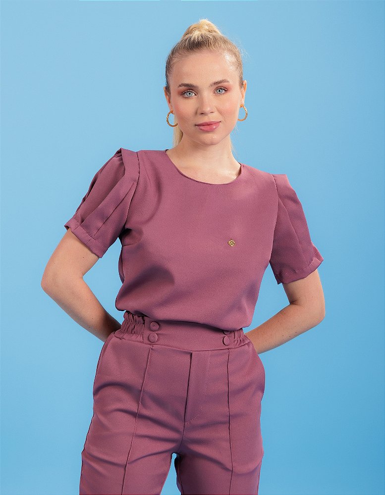 Scrub Feminino Selena Lilás Mulberry — foto 5