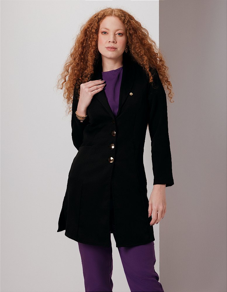 Jaleco Feminino Mia Preto — foto 3