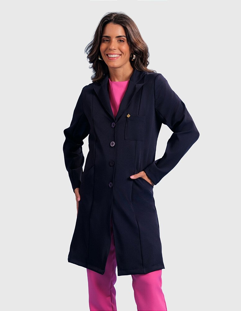 Jaleco Feminino New Basic Marinho — foto 1