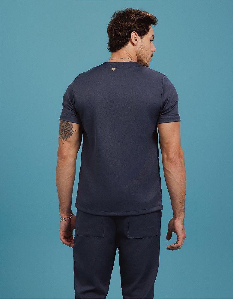 Scrub Masculino Arthur Cinza Chumbo — foto 5