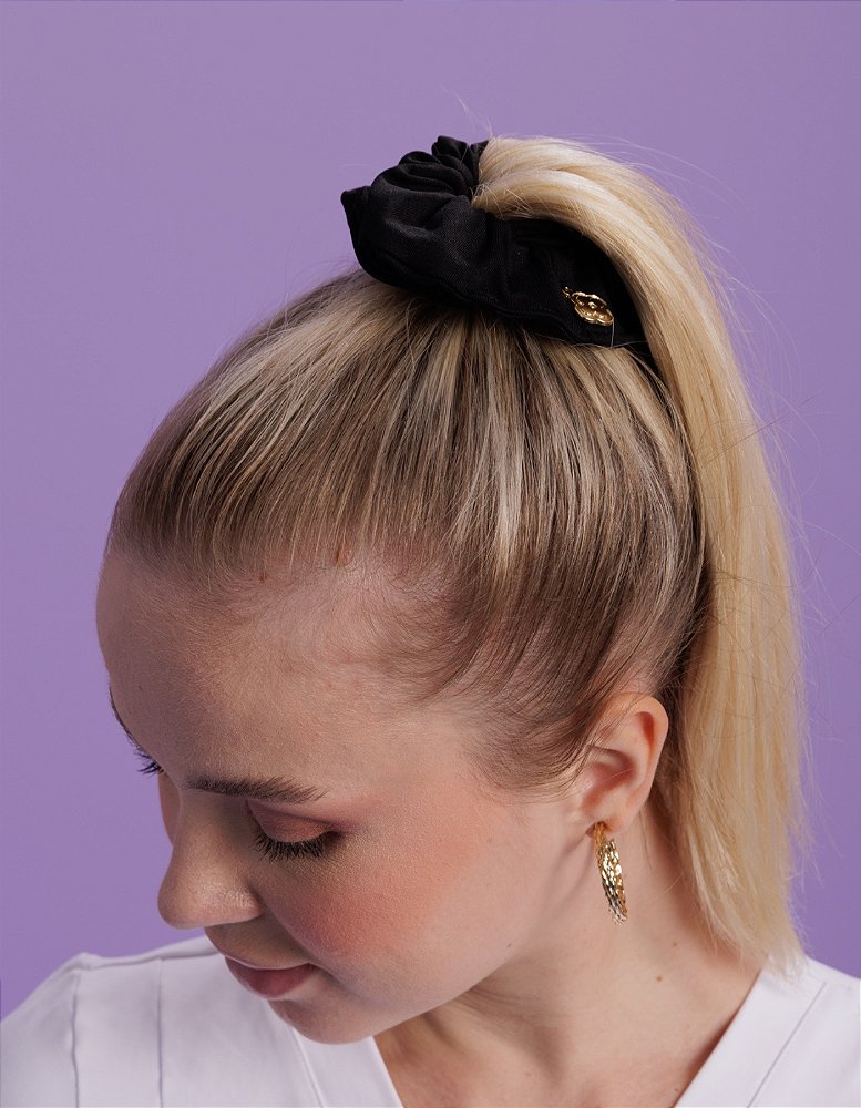 Scrunchie Feminina Preta — foto 5