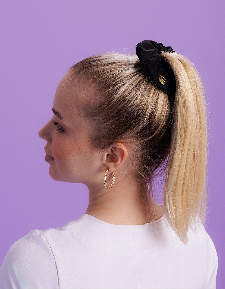Scrunchie Feminina Preta — foto 3
