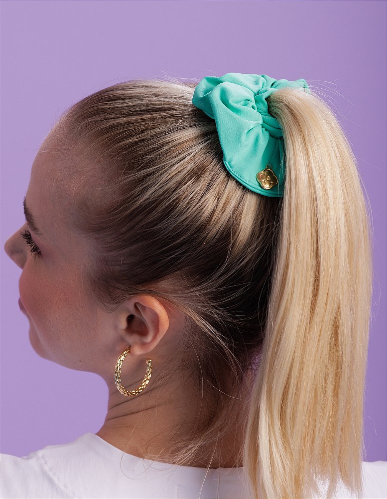 Scrunchie Feminina Verde Claro — foto 2