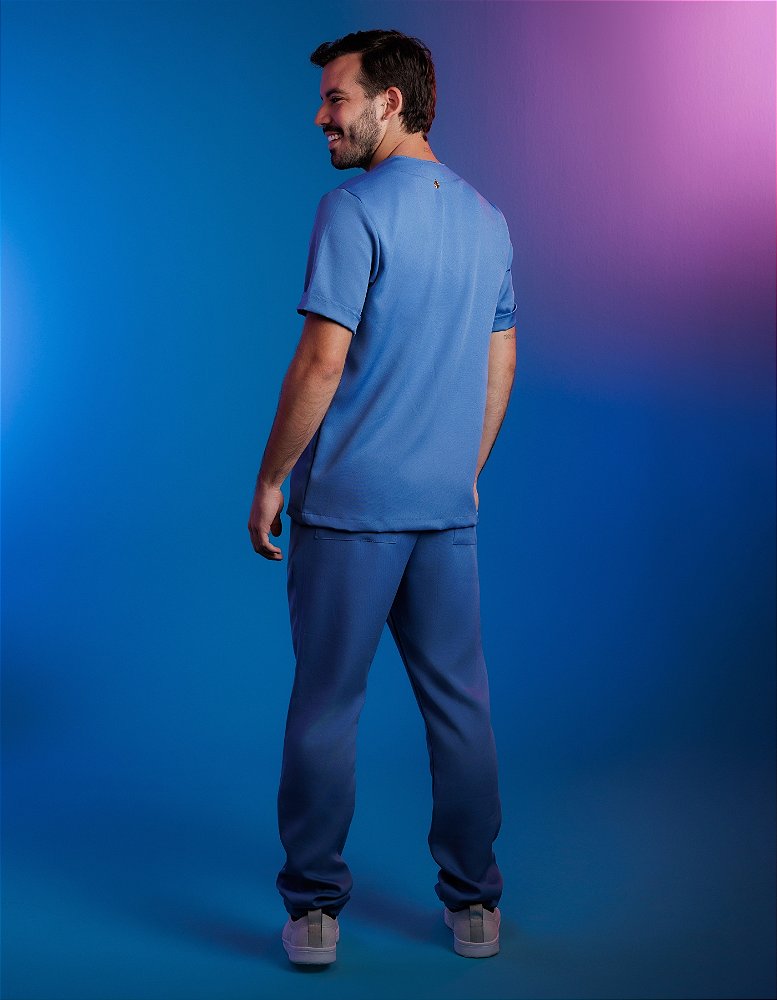 Scrub Masculino Arthur Azul Indigo — foto 4
