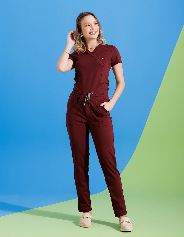 Scrub Feminino Moove Marsala — foto 2