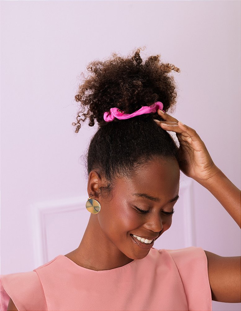 Scrunchie Feminina Pink Chiclete — foto 2