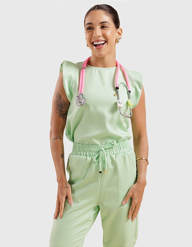 Scrub Feminino Alice Verde Baby — foto 1