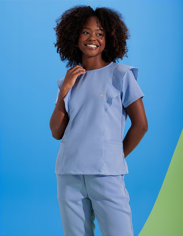 Scrub Feminino Laila Azul Claro — foto 6