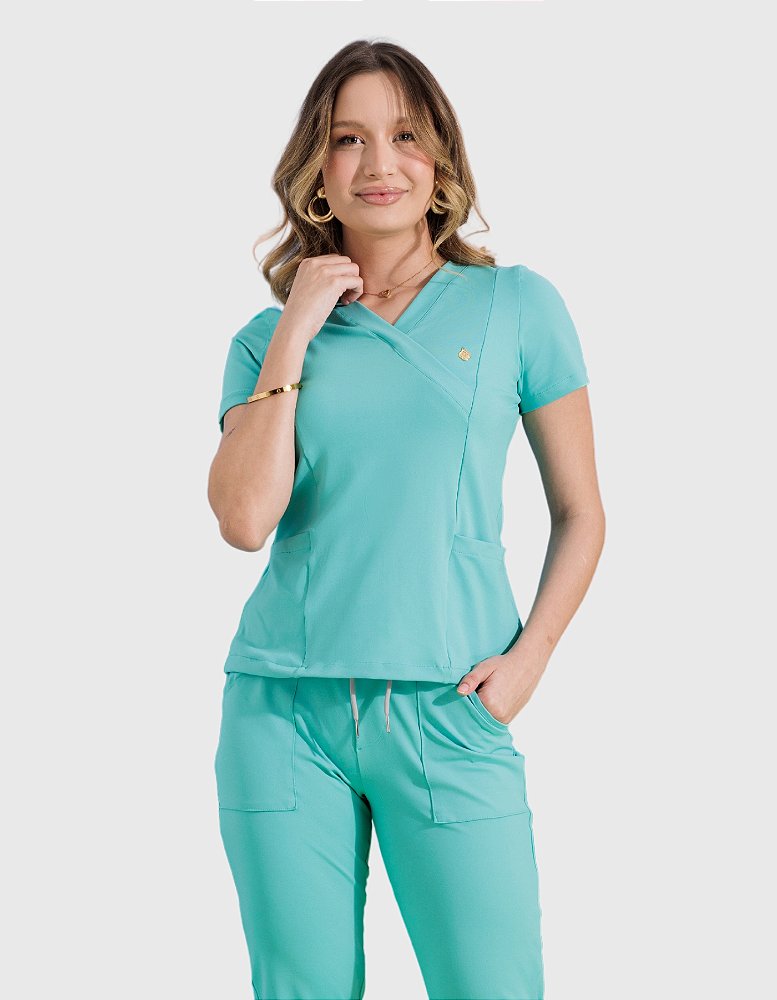 Scrub Feminino Moove Azul Bertie — foto 1