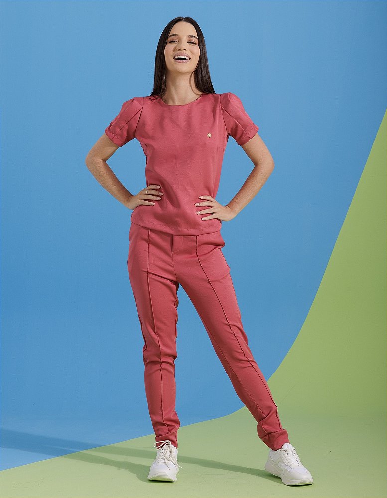 Scrub Feminino Selena Vermelho Cardinal — foto 12