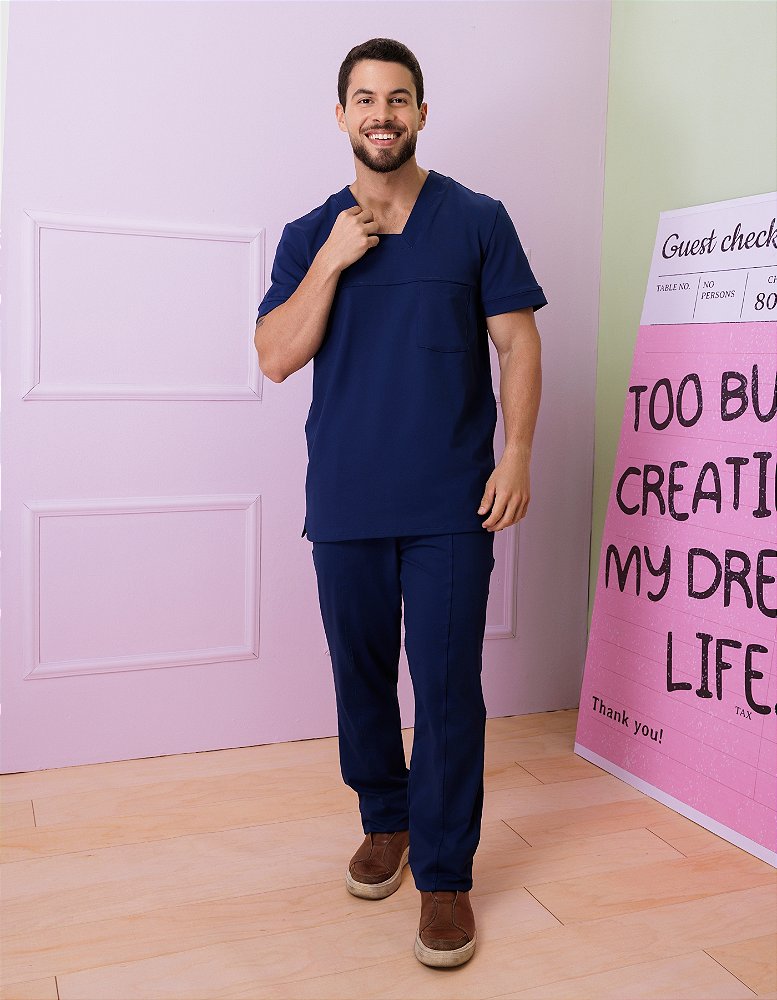 Scrub Masculino Action Marinho — foto 8