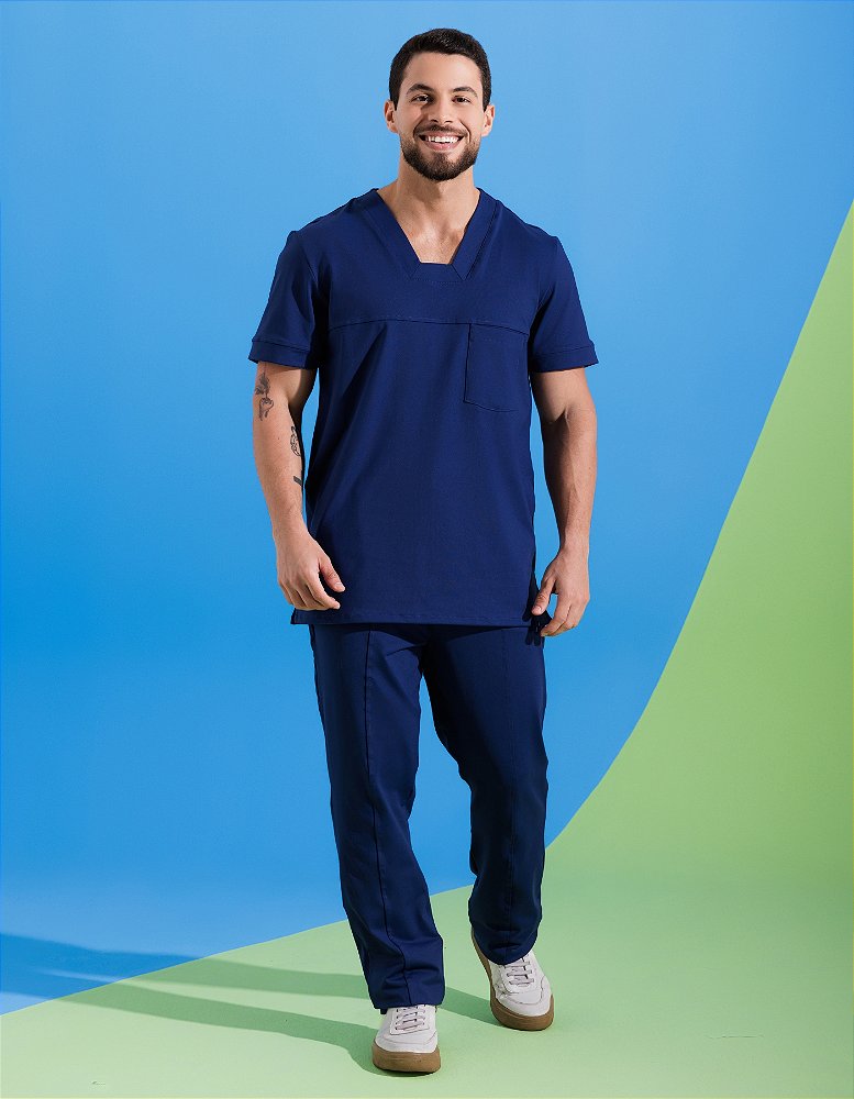 Scrub Masculino Action Marinho — foto 3