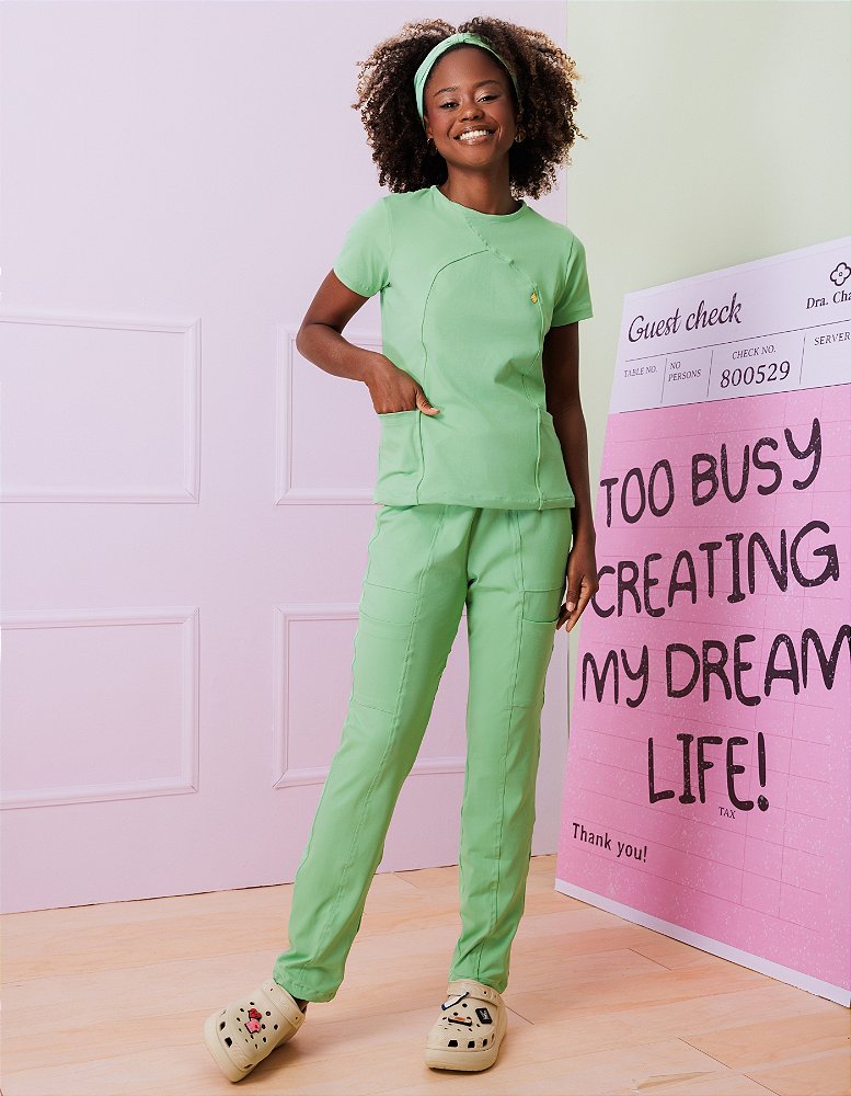 Scrub Feminino Megan Verde Pistache — foto 4