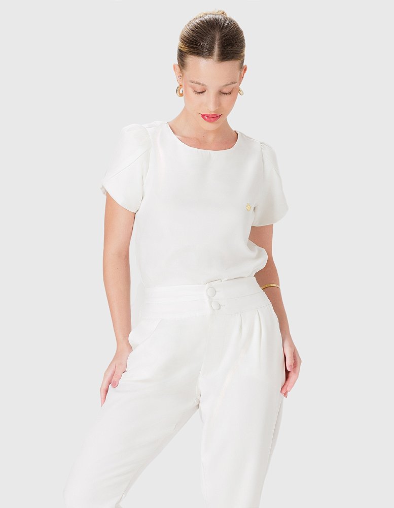Scrub Feminino New Gisele Branco Off — foto 1