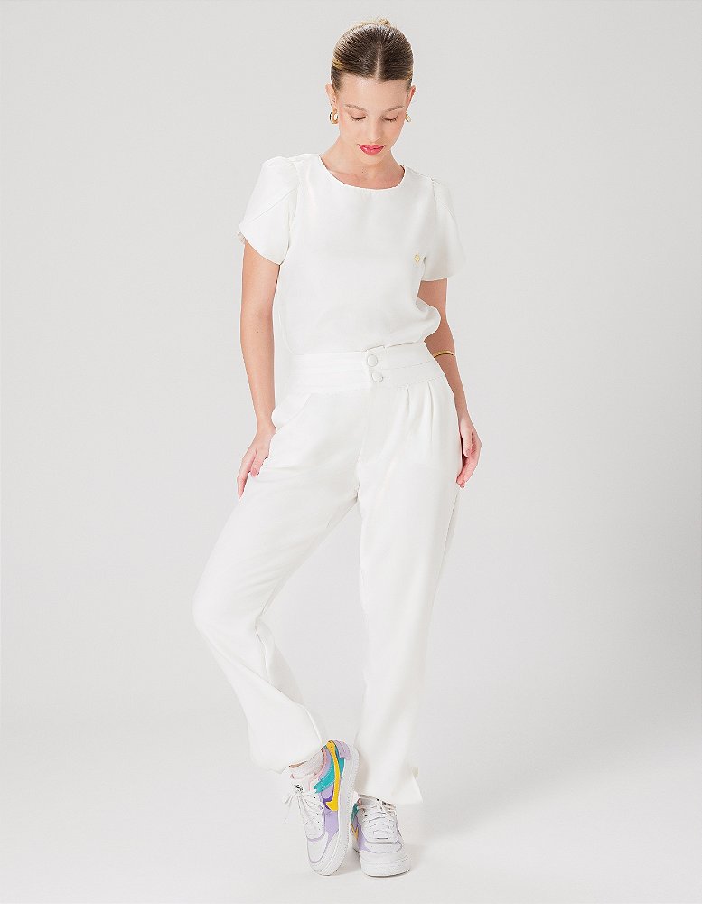 Scrub Feminino New Gisele Branco Off — foto 5