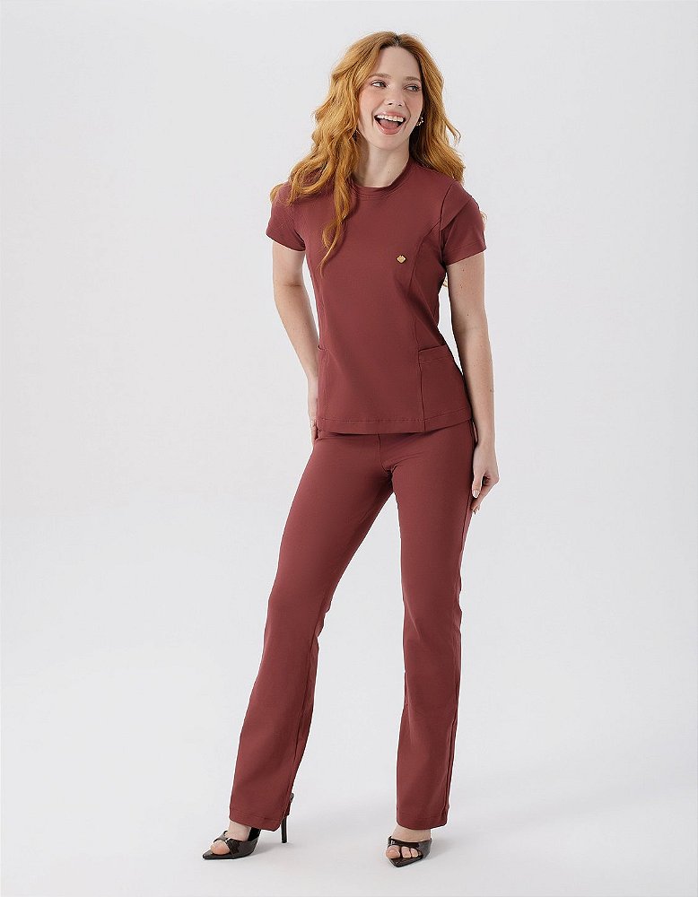 Scrub Feminino Maya Marsala — foto 4