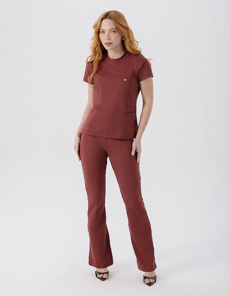 Scrub Feminino Maya Marsala — foto 2