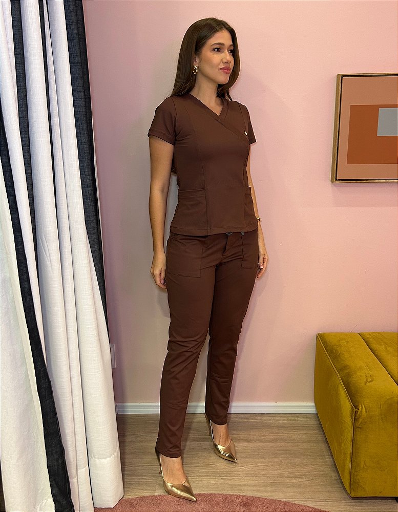 Scrub Feminino Moove Marrom Chocolate — foto 2