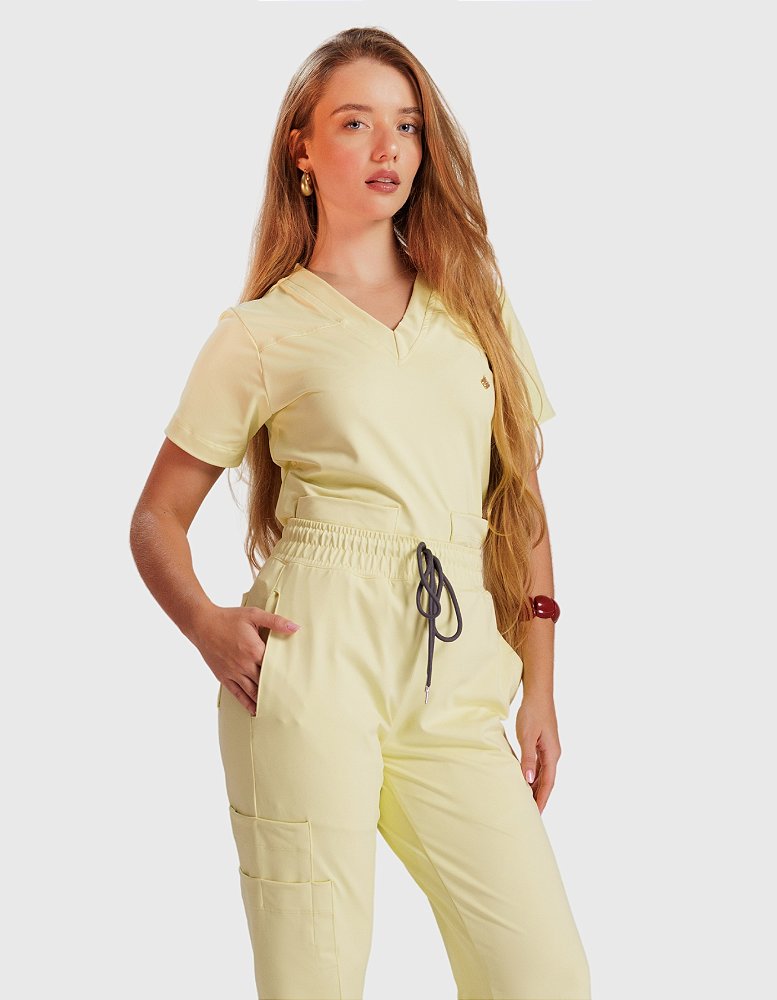 Scrub Feminino Zoe Amarelo Limonada — foto 1