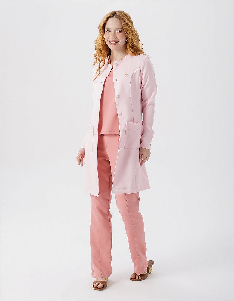 Jaleco Feminino Aurora Rosa Claro — foto 5