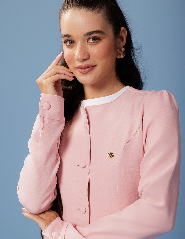Jaleco Feminino Aurora Rosa Claro — foto 6