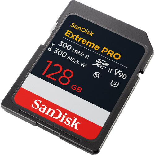 Cartão de Memória SanDisk 128GB Extreme PRO UHS-II SDXC 300 MB/s V90