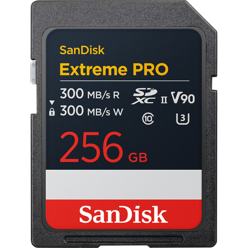 Cartão de Memória SanDisk 256GB Extreme PRO UHS-II SDXC 300 MB/s V90